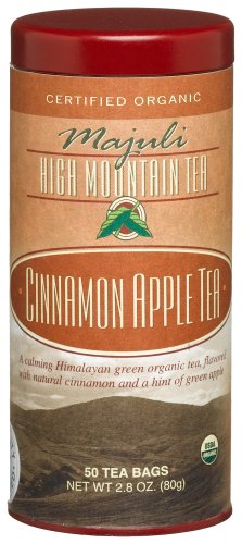 Majuli Organic High Mountian Tea, Cinnamon Apple Tea, 50-Count Tea Bags (Pack of 6) by Majuli Organic High Mountian Tea