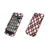 Samsung Vibrant / Galaxy S T959 Hot Pink Plaid Design Hard Case Cover