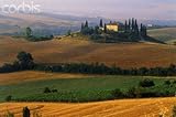 IMAGE OF Wallmonkeys Peel and Stick Wall Decals - Italy, Tuscany, Val D'orcia, Fields at Sunrise - 60