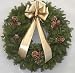 Deluxe Gold Balsam Christmas Wreath 24 Inch