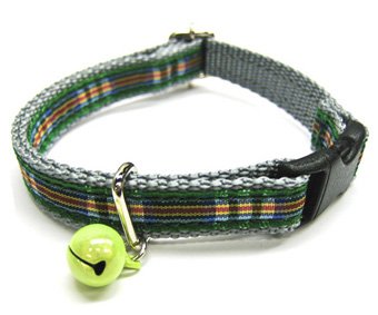 猫用首輪 FLCチェックカラー グリーン birdie バーディ ナイロン