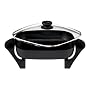 West Bend 72202 12" Skillet Non Stick Glass Lid, Black