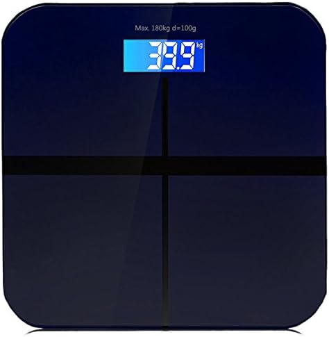 Body Digital Bathroom Scale, Woodsam (TM) Personal Glass Weight Scale for Health and Fitness with LCD Screen and a 360lb Maximum Capacity (Navy)