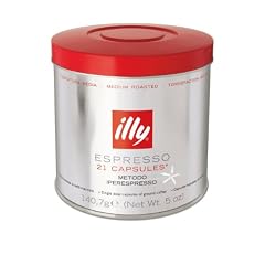 Illy Metodo Iperespresso Espresso-Kapseln, normale R�stung, Dose mit silber / rotem Deckel, 21 Kapseln