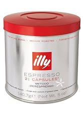 illy iperEspresso Capsules Medium Roasted Coffee, 5-Ounce, 21-Count Capsules