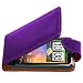 Brand New Purple Leather Flip Case Cover For The Htc Wildfir