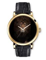 SPRAWL Aanalog Fashion Series Gold Ladies Watches of Genuine Black Leather Strap,Unique Wrist Watch for Women Girls Designed with Face leon