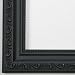 Scrolled Black Picture Frame - New - Solid Wood, 10x10