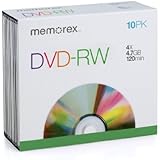 Memorex 5512 DVD-RW 4.7GB Slim 4x Discs, 10 Pack