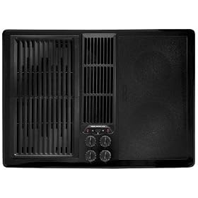 Jenn-Air : 30 inch BLACK Electric Downdraft Modular Cooktop
