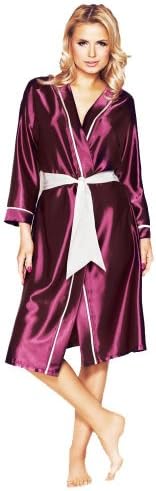 Mio Lounge Desire Merlot with White Satin Robe Large/X-Large