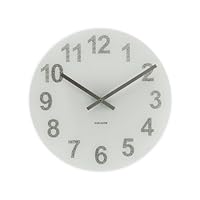 Present Time Karlsson Decipher Numbers Glass Wall Clock