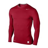 Nike Pro Core LS Tight Crew Box rot Farbe: rot (varsitiy-red/black/black/white), Größe: S