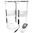 900MHz White Wireless Speakers With Remote By Audio Unlimited