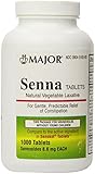 Senna 8.6 Mg Natural Vegetable Laxativ 1000 Tablets Generic for Senekot by MAJOR PHARMACEUTICALS