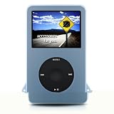 yooZoo iPod Classic / Video Premium Silicone Case Skin for Apple iPod Classic 80GB and iPod Video 30GB models with lanyard - Horizon Blue