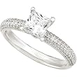 14K White Gold Diamond Engagement Ring Semimount - 0.50 Ct. - CENTER STONE NOT INCLUDED