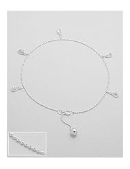 White CZ Anklet In 92.5 Sterling Silver