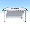 Chalet Jardin 12PERGOLA 4200 Toit terrasse Aurore Aluminium Blanc 4 x