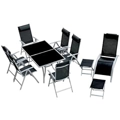 STZGARN08/KD Elegante, hochwertige 17-teilige Aluminium-Textilene-Garnitur