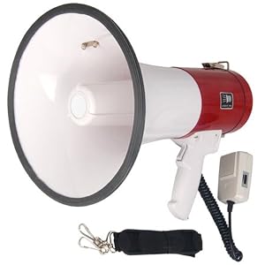 Pyle Compact Battery-Operated Megaphone With Siren - 30 Watt Power, Microphone, 2 Modes, PA Sound, Bullhorn, Foldable Handle For Cheerleading, Police Use (Green