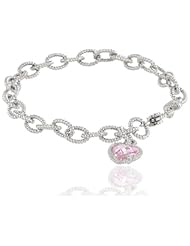 Judith Ripka "Fontaine" Single Heart Charm Bracelet, 7.5"