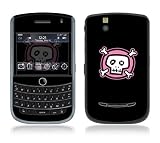 Pink Crossbones Design Skin Cover Decal Sticker for the Blackberry Tour RIM 9630 (Verizon Wireless / Sprint) Cell Phone