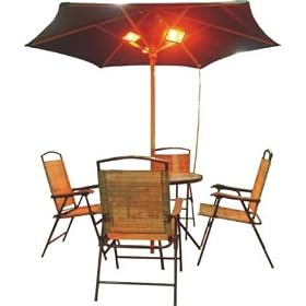 Triple Infra red Halogen Parasol patio Heater