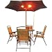 Triple Infra red Halogen Parasol patio Heater