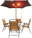 Triple Infra red Halogen Parasol patio Heater