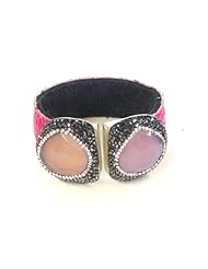 Authentic Turkish Bangle Bracelet , Pink Calcite