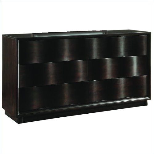 Modus Furniture Maui Wave Six Drawer Dresser, Chocolate Brown