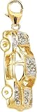 14k Gold Diamond Corvette Charm (1/10 cttw)
