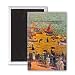 Clowns on the Beach by Robert Tyndall - 3x2 inch Fridge Magnet - large magnetic button - Magnet