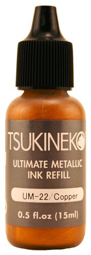 Tsukineko 1/2 Fluid Ounce Encore Ultimate Metallic Inker, Copper