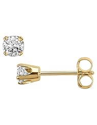 Round Cut Diamond Stud Promo Quality in 14k Yellow Gold (0.70 ctw, J-K color, I2 clarity)