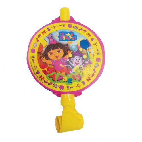"Dora The Explorer NEW DESIGN Party Blowouts (Makes Noise), pack of 8"
