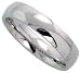 Stainless Steel 5 mm (3/16 in.) High Polish Comfort Fit Dome Band / Thumb Ring
