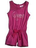 GUESS Kids Girls Big Girl Romper with Mesh Trim