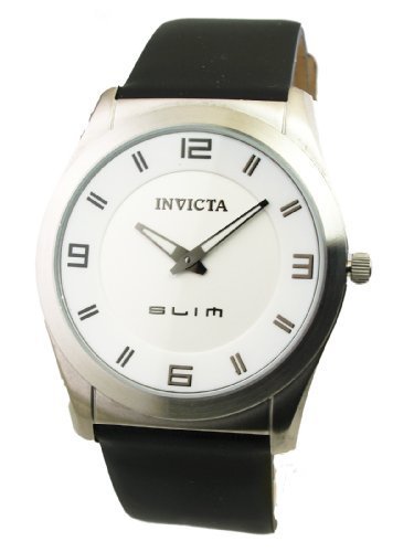 Invicta Men's 5141 Slim Collection Round Black Leather Watch