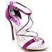 Purple Satin Jeweled Sandals Formal Wedding Sandals