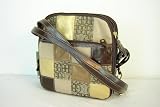 Giani Bernini Patchwork Signature Crossbody Handbag/Purse ~ Brown In Color