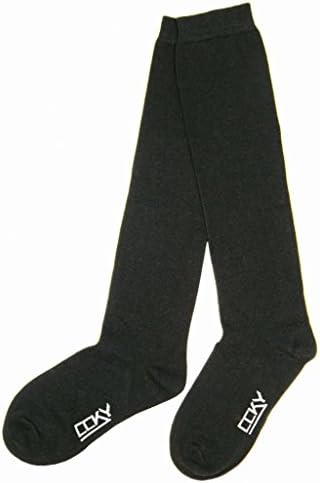 CCKY Women Solid Color Knee High Long Cotton Rich Knee Hi Sock-Love Black (Sz 9-11)