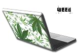 Apple Macbook 13 Skin Decal Sticker with E Shock impact protection - Weeds White