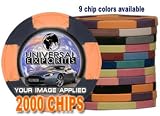 Custom Poker Chips: Put your image, Promotional Logo, or Design on a chip - 2,000 Full Color Authentic Casino Clay poker chips