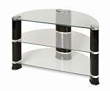 Avatar PTV4 - LCD & Plasma Glass TV Stand to 32 - Clear Glass With Black Legs from Techlink