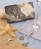PEWTER OCEAN WINE CHARM SET, Quantity of 12 pc,