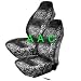 Set of 2 Universal-fit Animal Print Front Bucket Seat Cover - Snow Leopard
