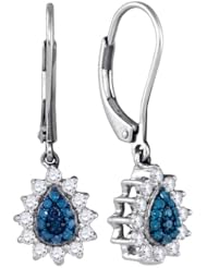 10KT White Gold 0.53 CTW-Diamond Fashion Earring