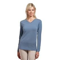 Coolibar UPF 50+ Women's ZnO LS VNeck T-Shirt - Sun Protection